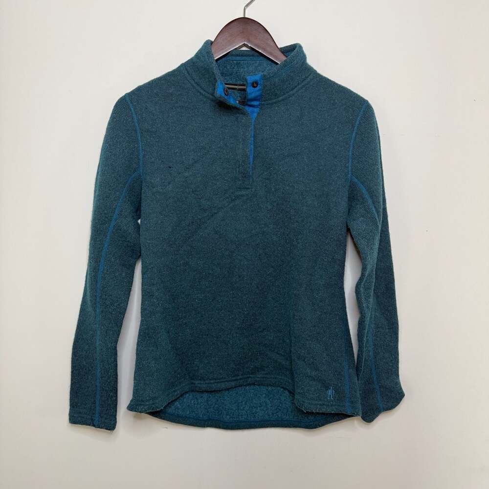 Smartwool Women's Merino Wool Snap-Front Pullover Sweater Size M